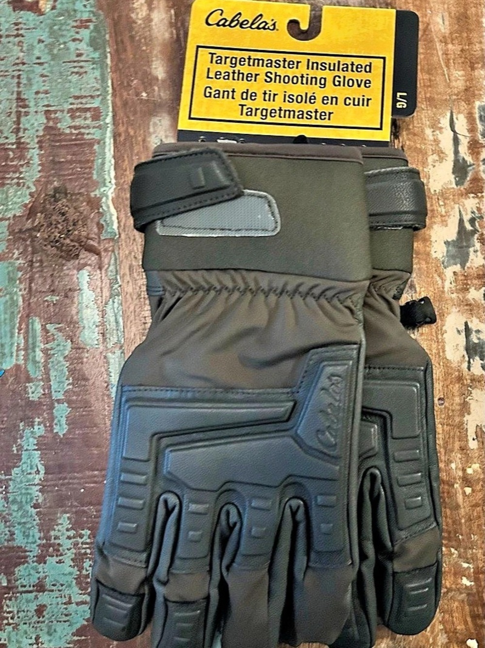 Cabela's Targetmaster Insulated Leather Shooting Glove Leather Gloves Size Large